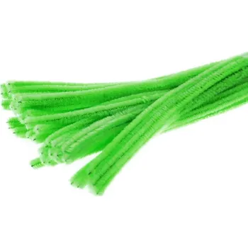 Hobby drát Chlupaté drátky zelené, 6mm/30cm,40ks