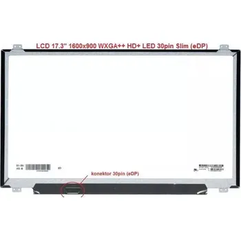 Náhradní displej pro notebook Lenovo LCD displej display IdeaPad 320-17ISK 17.3" 1600x900 WXGA++ HD+ LED 30pin Slim lesklý povrch