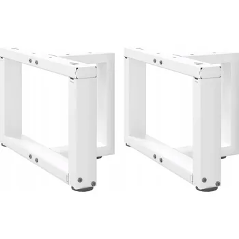 Stolová podnož Nohy konferenčního stolku ve tvaru písmene T, 2 ks bílá Ocel