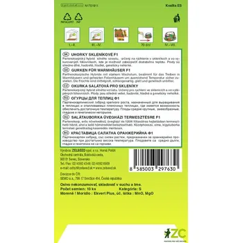 Semeno Zelseed Okurka salát. - Vesna F1 partenokarp. fol. sklen. 10s