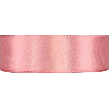 Stuha Saténová stuha oboustranná 25m x 25mm starorůžová