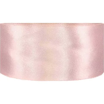 Stuha Saténová stuha oboustranná 25m x 38mm pastelová růžová