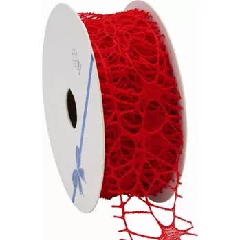 Stuha Pavučinová stuha Coral 38 mm x 10 m červená