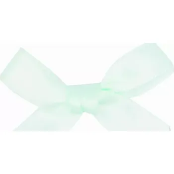 Stuha Saténová mašle 10 mm/5 cm x 3,5 cm (25 ks) mátová