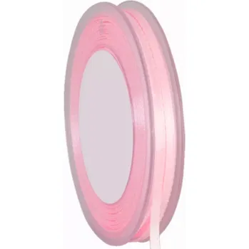 Stuha Oboustranná saténová stuha 3 mm x 50 m růžová