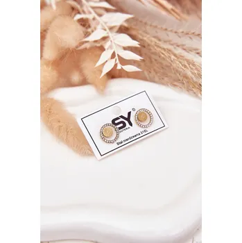 Dámská halenka Nerezové ocelové náušnice kruhy se zirkony zlaté univerzální