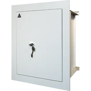 Trezor ST 132K - I.BT – Barva / povrchová úprava: Šedobílá, Provedení trezoru: Stěnový, Typ zámku: Klíčový