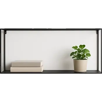 Věšák Černá nástěnná police, délka 70 cm - De Eekhoorn Meert,