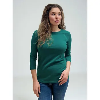 Kojicí tričko Loren – láhvově zelené, bavlna, 3/4 rukáv Velikost: XL