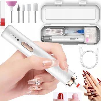 BRUSKA PILNÍK NA NEHTY NA KŮŽIČKU PŘENOSNÁ ELEKTRICKÁ MANIKÚRA FRÉZY 6V1