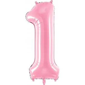 Balónek Fóliový balónek Číslice 1 růžová 92 cm
