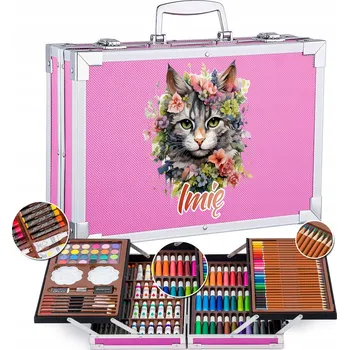 Výtvarná sada UMĚLECKÁ SADA NA MALOVÁNÍ DÁREK PRO DĚTI DO ŠKOLY KOČKY KOŤATA