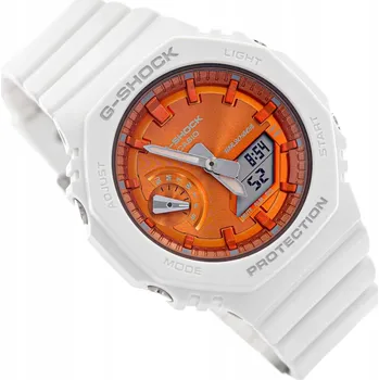 Hodinky DÁMSKÉ HODINKY CASIO GMA-S2100WS-7AER G-SHOCK BÍLÉ S ŘEMÍNKEM, STOPKY A ALARM