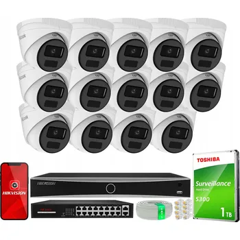 Bezpečnostní kamera Sada pro IP monitoring Hikvision 14x kamera IPCAM-T4-P 4Mpx PoE Hilook