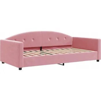 Ložnice Čalouněná jednolůžková postel VidaXL 100x200 cm, odstíny růžové