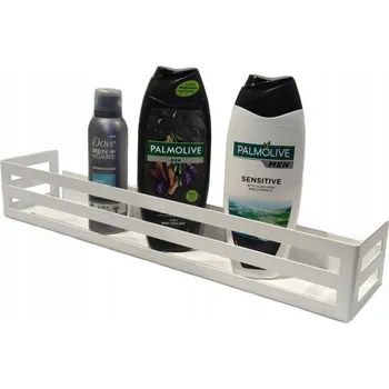 Koupelnový nábytek KOUPELNOVÁ POLICE ZÁVĚSNÁ BÍLÁ POD ZRCADLO SPRCHU LOFT 30 cm NÁSTĚNNÁ