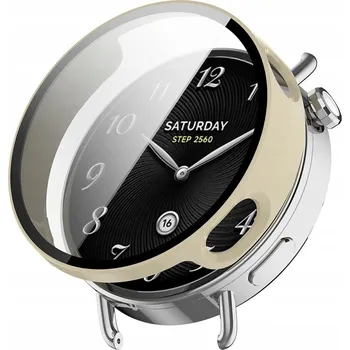 Pouzdro na mobilní telefon 2v1 POUZDRO + TVRZENÉ SKLO pro Xiaomi Watch S4 41mm Kryt Ochranný Rámeček