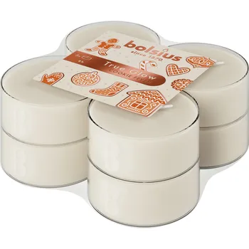 Svíčka Parafínové čajové svíčky Krémová nugátová Bolsius 8 ks