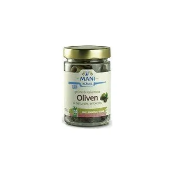 Hotové jídlo MANI Olivy Kalamate a zelené vypeckované 175g bio BIO VEGAN Množství: 1 ks