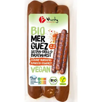 Omáčka Wheaty Pikantní vegan klobásy à la Merguez 120 g bio BIO VEGAN Množství: 1 ks