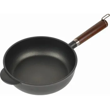 Pánev Pánev d24x7,5cm, TITANIO, nepřil.povrch, dřev.ruk., litina, ind.