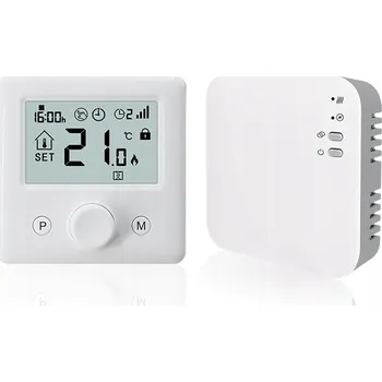 Termostat Bezdrátový pokojový termostat VOLT Polska Comfort WT-18 pro kotle ústředního topení, 4 cykly