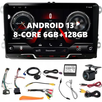 Mobilní telefon ANDROID 13 RÁDIO PRO ŠKODA SUPERB II 2 2008-2015 s CARPLAY A ANDROID AUTO, 6GB/128GB