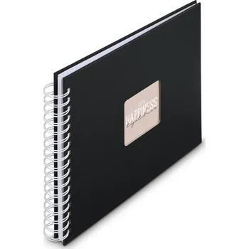 Fotoalbum Hama album klasické spirálové FINE ART 28x24 cm, 50 stran, nová černá, bílé listy