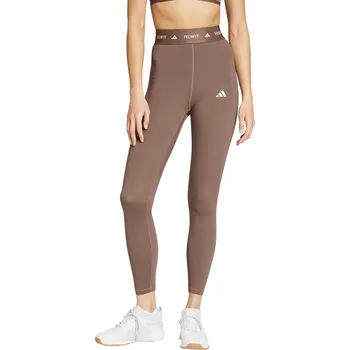 Dámské legíny adidas Techfit 7/8 hnědé JW5181 VELIKOST M