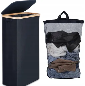 Koš na prádlo KOŠ NA PRANÍ PRÁDLA HRAČKY S VÍKEM VELKÝ KONTEJNER 100L KUFR