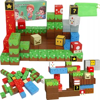 ostatní stavebnice STAVEBNICE KOSTKY 100 DÍLKŮ STAVEBNICE +5 POSTAVIČEK