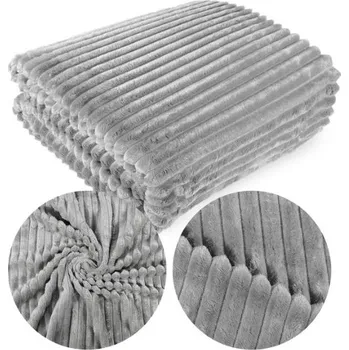 Prostěradlo Deka BestLowCost polyester 160 cm x 200 cm šedá