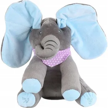 plyšák SLŮNĚ INTERAKTIVNÍ AKUKU SLON PLYŠOVÁ HRAČKA MLUVÍ HRA RŮŽOVÝ PEEK A BOO