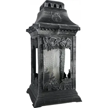 Svíčka HŘBITOVNÍ SVÍČKA KATEDRÁLA ZR VÁNOČNÍ STŘÍBRNÁ výška 34 cm