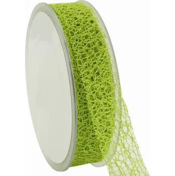 Stuha Pavučinová dekorační stuha 25 mm x 20 m jarní zelená - 563