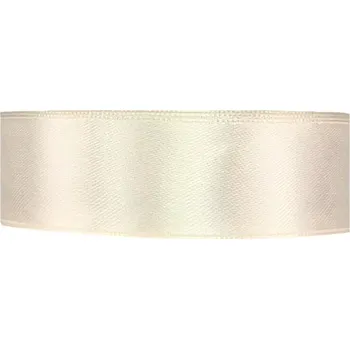 Stuha Saténová stuha oboustranná 25m x 25mm alabastrová