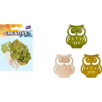 Dřevěné sovy 4cm 12ks 939581