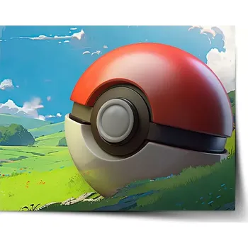 Plakát Sablio Plakát Pokemon ball Krajina - 60x40 cm