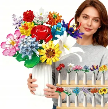 ostatní stavebnice STAVEBNICE KVĚTINY STAVEBNICOVÁ SADA KYTICE LUČNÍCH KVĚTŮ 11053 DÍLKŮ