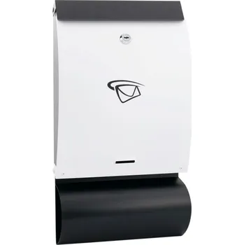 Poštovní schránka Aqbau poštovní poštovní schránka vypouklá BÍLÁ TUBA minimalistická C4