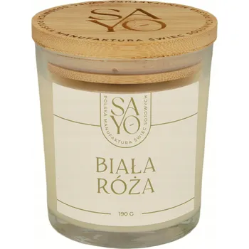 Svíčka Sójová vonná svíčka Bílá Růže Sayo