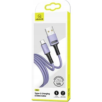 Datový kabel Kabel Usams USB - USB typ C 1 m fialový