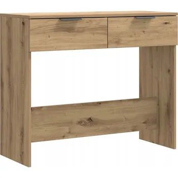 Konferenční stolek Konzolový stolek dub artisan 90 x 36 x 75 cm se zásuvkami