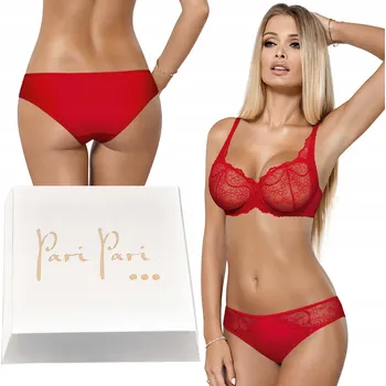 Dámské spodní prádlo Paripari červená souprava spodního prádla velikost 70B