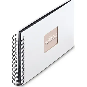 Fotoalbum Hama album klasické spirálové FINE ART 24x17 cm, 50 stran, bílá, černé listy