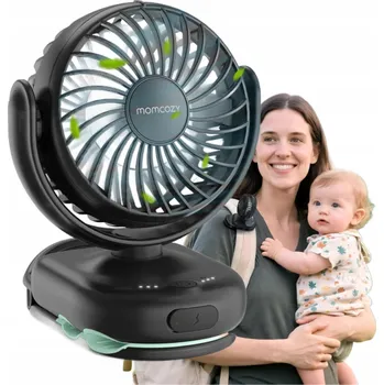 Przenosny Wentylator z Klipsem 4 Biegi Mini akumulátorový pro lehký kočárek
