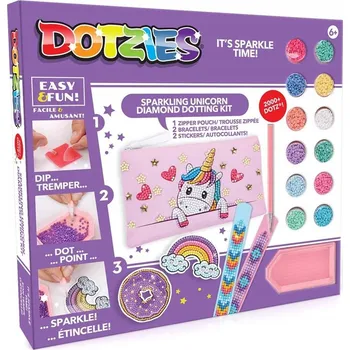 Obraz Třpytivý Jednorožec KREATIVNÍ SADA pro VYLEPOVÁNÍ Obrázek Relaxační KONÍK