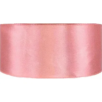 Stuha Saténová stuha oboustranná 25m x 38mm starorůžová