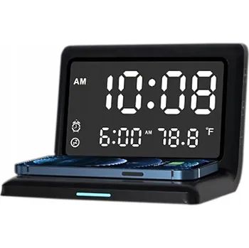 Hodiny Budík ADGO černý 16,7 cm