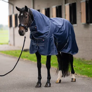 Deka pro koně Imperial Riding Deka výběhová Basic Imperial Riding, s krkem, 300 g, navy Délka zad: 135 cm